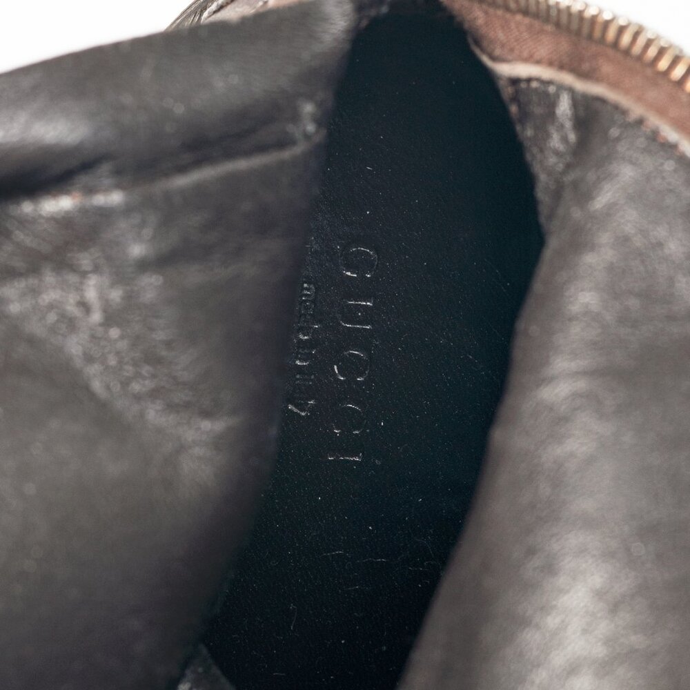 Gucci Maud Chocolate Soft Guccissima Leather Knee-High Riding Boots - Picture 12 of 13